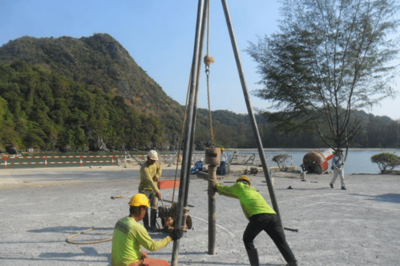 ทดสอบเสาเข็ม ตรวจเสาเข็ม ทดสอบดิน เจาะสำรวจดิน